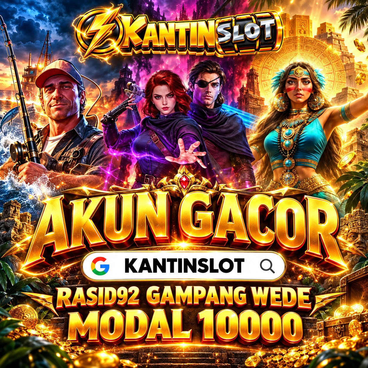 KANTINSLOT: Daftar Gratis Rasid92 Akun Slot 10k Gacor Mudah Maxwin Terbaru
